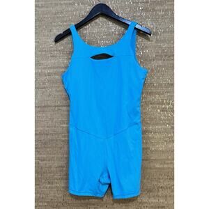Joylab Women's Blue wave Work-out Activewear Romper Shorts Size Large